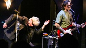 Nick and John Fisher of the Iowa three-piece Mr. Softheart perform at Riverside Theatre on the Friday night of Mission Creek.