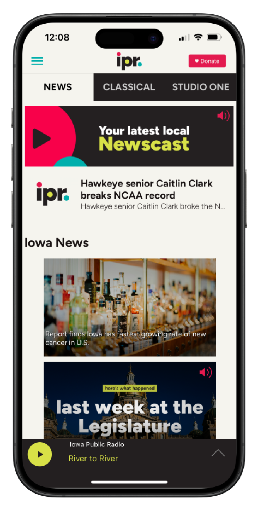 Listen to IPR News or read the latest stories on the news tab of the Iowa Public Radio app.