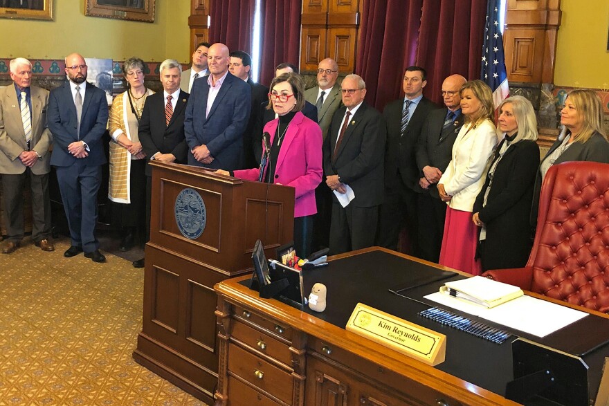 In addition to the changes it makes to the Area Education Agencies, the bill signed by Gov. Reynolds increases the minimum salary for Iowa teachers to $50,000, a level she says reflects the important role they play.