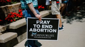 Anti-abortion activists held a prayer walk in Des Moines in July 2022.