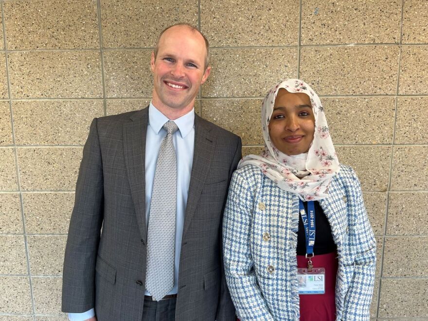 Nick Wuertz and Fatiya Adam of Lutheran Services in Iowa. They both say there is a greater need for health providers for refugees who now call Iowa home.