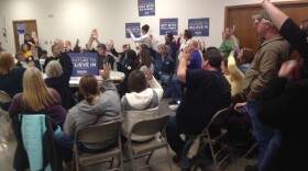 The Iowa Democratic caucus in the city of Earlham, Madison County, Iowa.