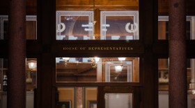 The entrance to the Iowa House chamber.