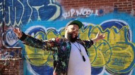 Madison Ray poses outside xBk, a music venue in Des Moines, before the taping of Juneteenth: The Movement 2021, a production he co-produced with IPR, xBk and Iowa PBS.