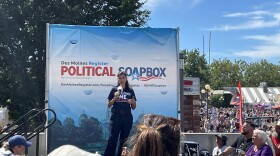 Nikki Haley speaks Saturday at the Iowa State Fair.