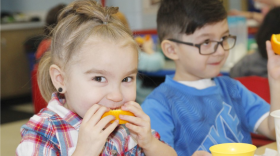 Childhood classroom at the Community Action Agency of Siouxland, where serving healthy foods is a priority.