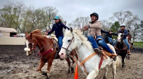 Escaramuza Charra Quetzalli practices almost every weekend at a homemade arena in Des Moines. "My weekends right now have consisted of horses and horses and horses," team captain Alejandra Piña said. "I really like my team. Right now, we have a good harmony, we've got good conversations, we're really open with each other."