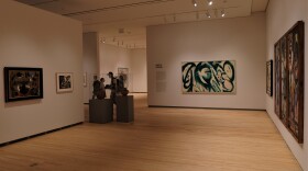 Lee Krasner's "Portrait in Green" (1967) hangs in the Stanley Art Museum's brand new halls.