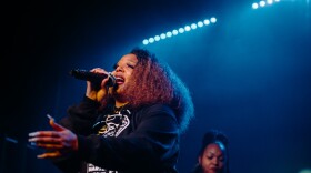 Sharane Calister performs during a taping for the broadcast special "Juneteenth:: The Movement" at xBk in Des Moines.