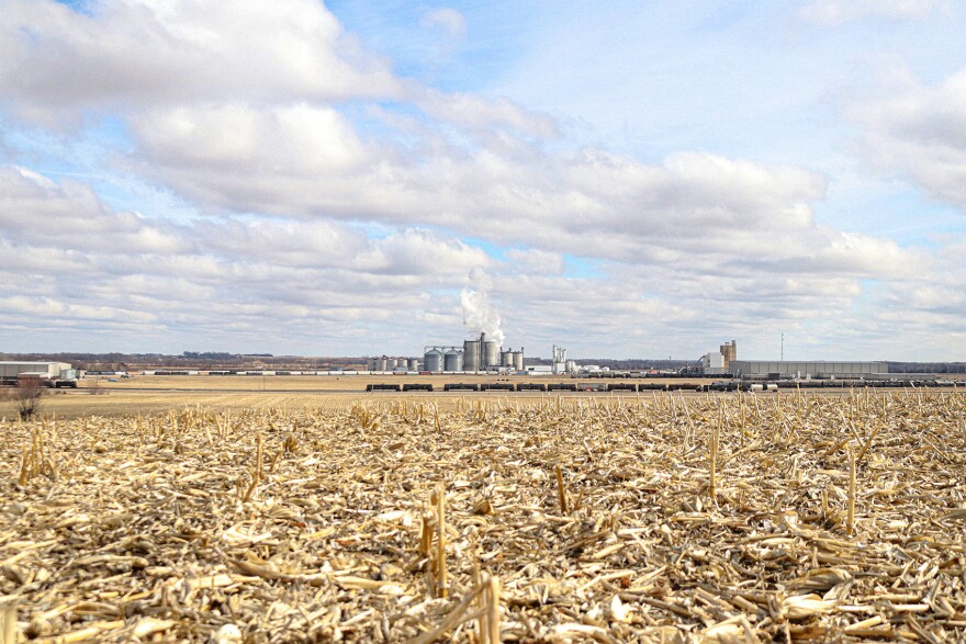 The Shell Rock POET Bioprocessing plant and soybean processing facility.