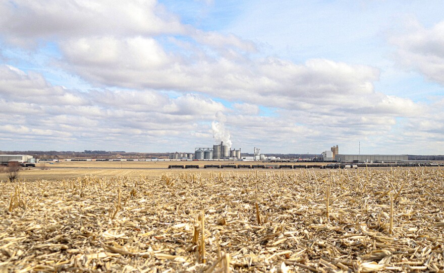 The Shell Rock POET Bioprocessing plant and soybean processing facility.