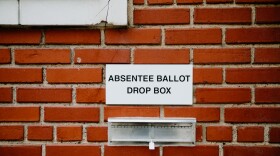 Some counties have a drop box for returning absentee ballots, like this one at the Polk County Election Office.