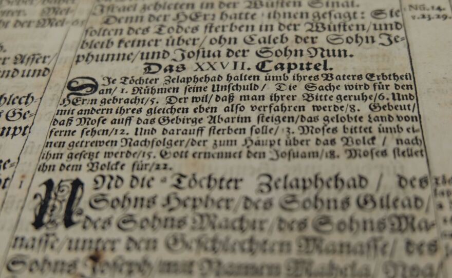 The University of Iowa Libraries received fifteen German-language Christian Bibles from Iowa Wesleyan University. Some were locally printed, a reminder of the large number of German speakers that once peopled Iowa.