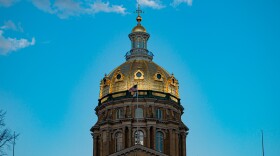 Iowa’a Capitol after a late after noon spring rain. 