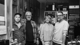 Subatlantic at Future Appletree Studio in Rock Island, IL. L-R: drummer Phil Pracht, bassist Sean Chapman, vocalist & multi-instrumentalist Rebecca Rice, and guitarist Adam Kaul.