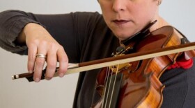 Julia Bullard with her viola.