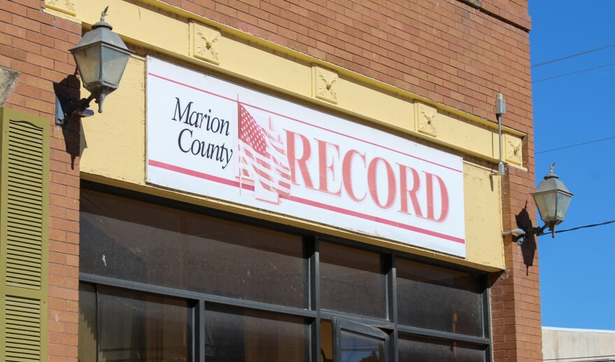 The front façade of the Marion County Record.