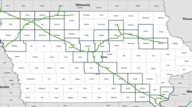 A map of Navigator CO2's pipeline route.