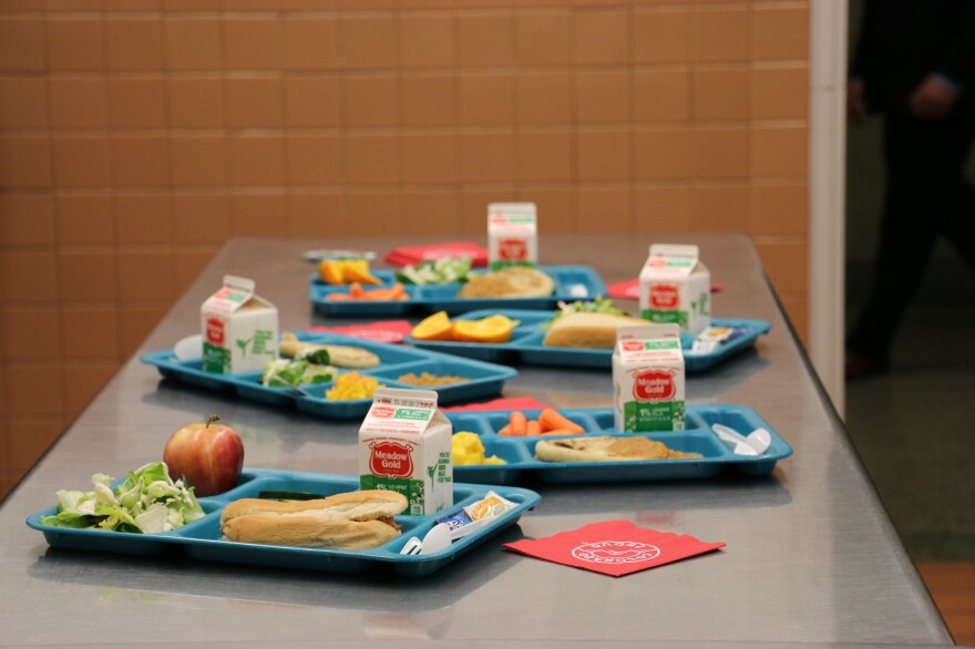 A school lunch at Maplewood Elementary School in Greeley, Colorado. Voters in the state approved a ballot measure in 2022 to provide universal free lunch and paying for the $100 million annual cost by reducing tax deductions on Colorado's wealthiest residents.