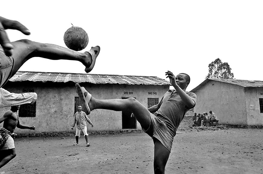 Former child soldiers play soccer in 2007 in the Democratic Republic of the Congo.