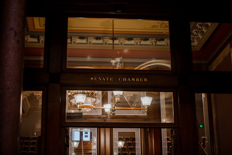 The entrance to the Senate chamber