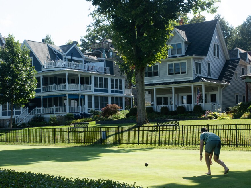 Chautauqua has a strict set of zoning restrictions aimed at preserving the Victorian look of the community. Though many do, visitors don't have to attend cultural events. If they want they can  bicycle, swim or play lawn games.